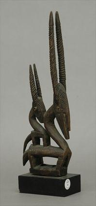 Appraisal: African Figure of Two Antelopes Bambara Figure in x in