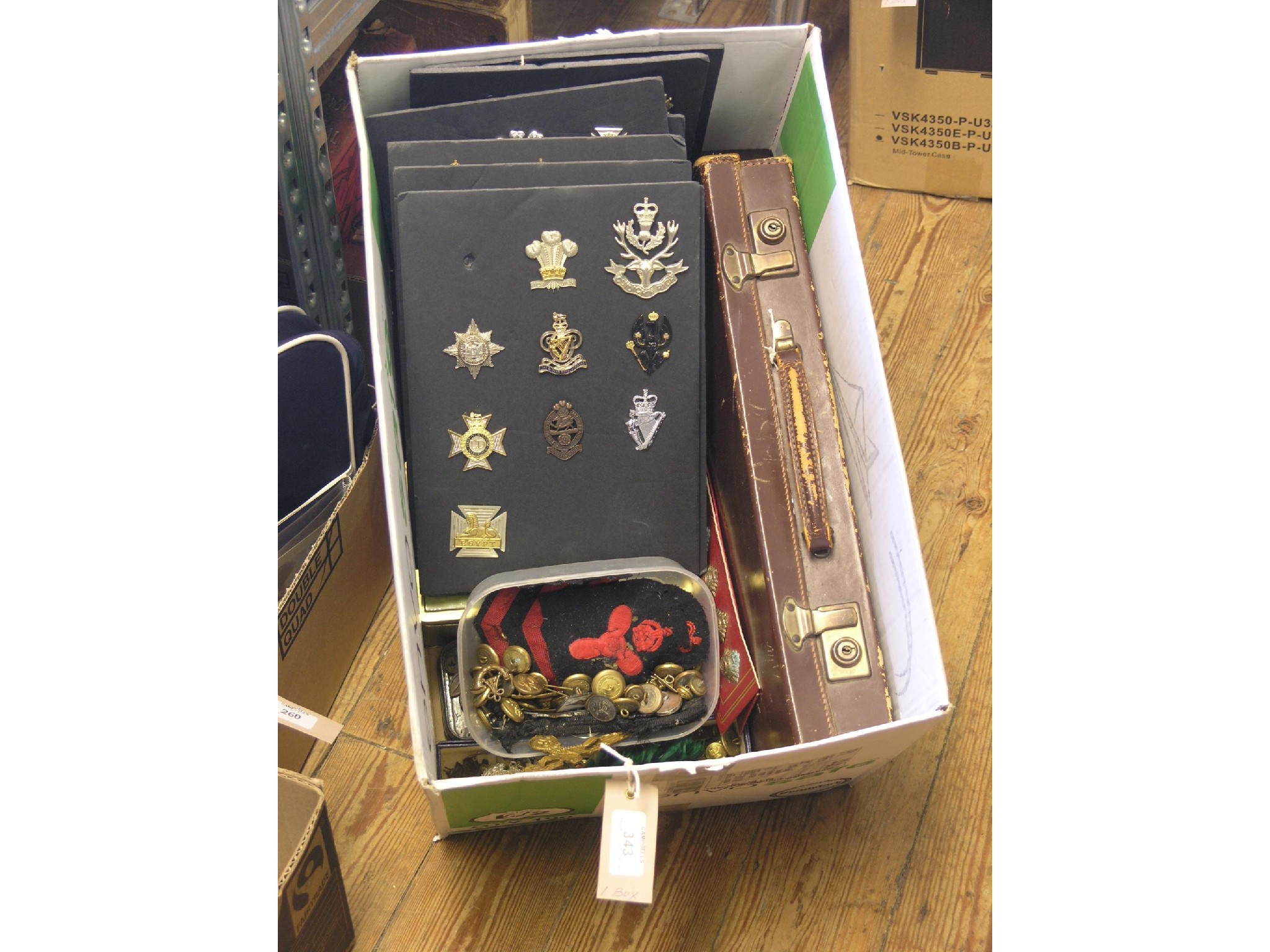 Appraisal: A large collection of military regimental badges and Masonic regalia