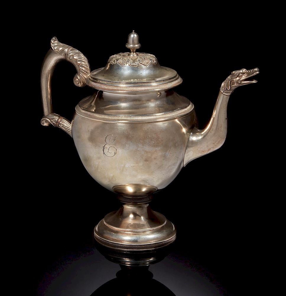 Appraisal: Silver Teapot Philip Garrett Philadelphia Silver tea pot by Philip