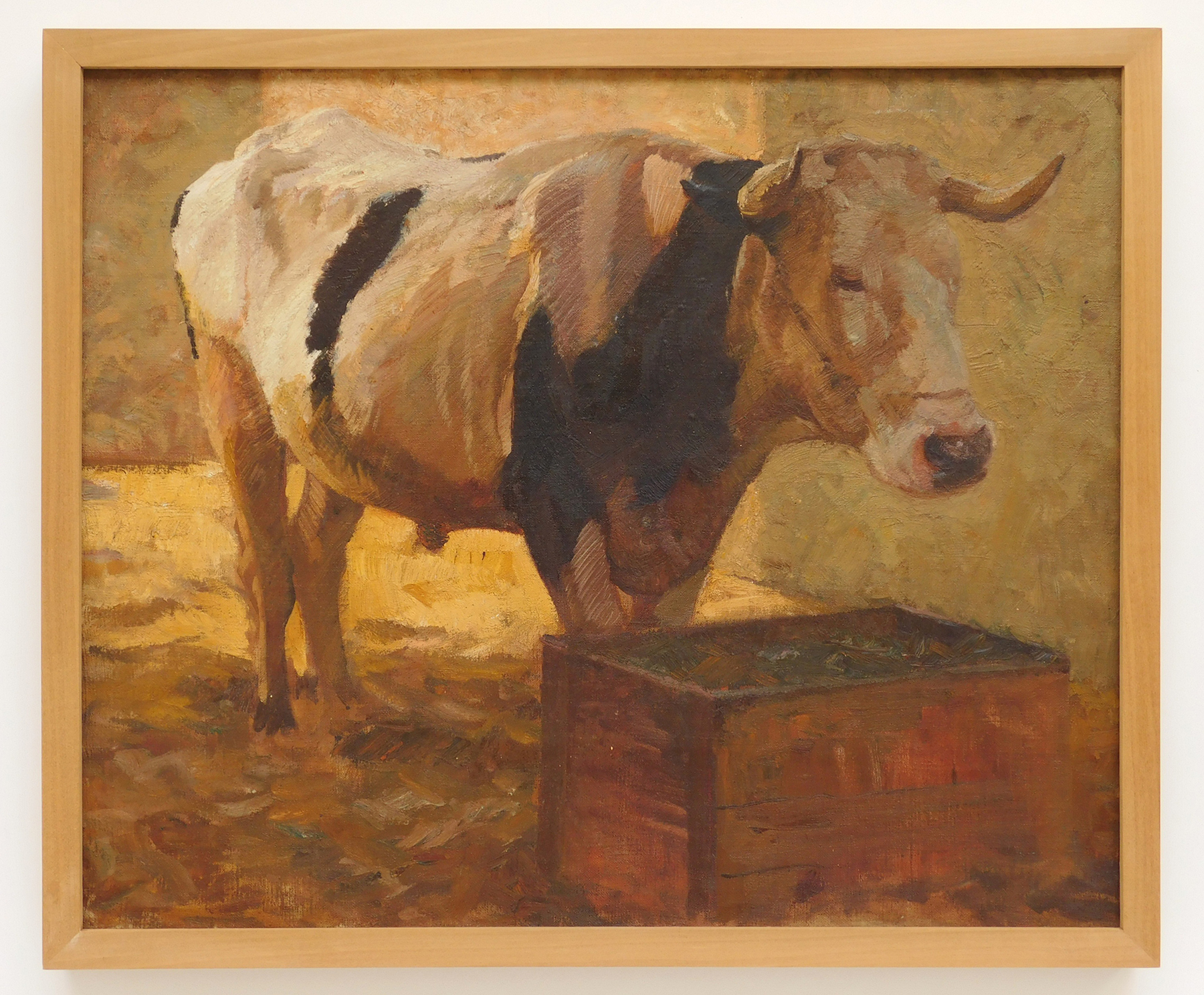 Appraisal: Henry G Keller American - Cow in Stable- oil on