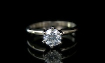 Appraisal: Ladies' Diamond Solitaire Ring Approx carat round brilliant diamond approx