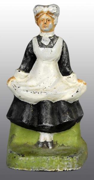 Appraisal: Cast Iron Milk Maid in Apron Doorstop Description Made by