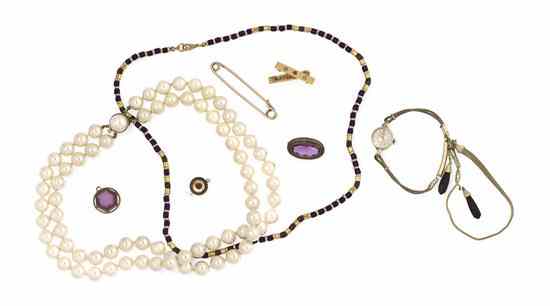 Appraisal: An Assortment of Gold Chains Costume Jewelry and Objects consisting