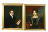 Appraisal: PAIR OOCs - Portraits of Husband and Wife ca -