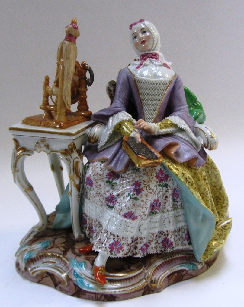 Appraisal: A Meissen porcelain figure of a 'The Good Housekeeper' or