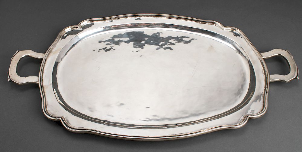 Appraisal: Peru Industria Peruana A Gaita Silver Oblong Tray South American