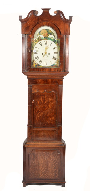 Appraisal: A TH CENTURY EIGHT DAY LONG CASE CLOCK the break