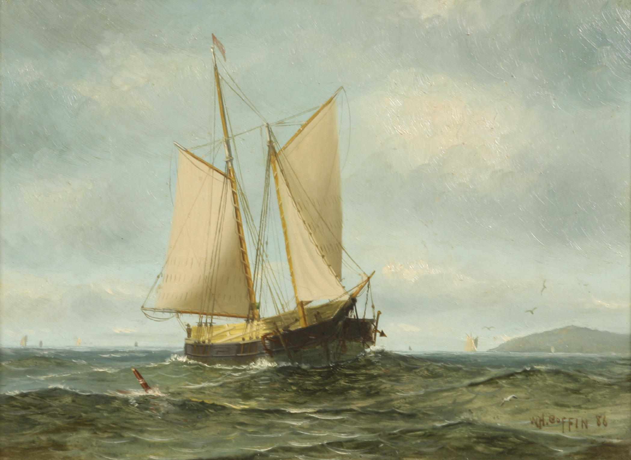 Appraisal: William Haskell Coffin American - A ship off the coast