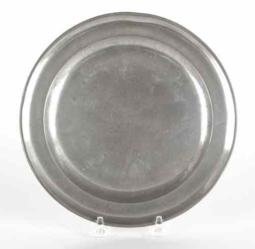 Appraisal: Boston Massachusetts pewter plate ca bearing the touch of Thomas