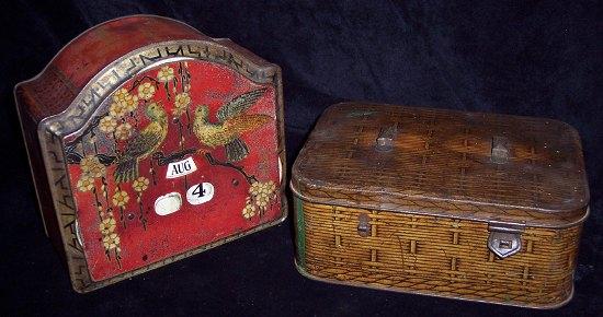 Appraisal: Geo Bassette Co Ltd A calendar tin decorated doves cm