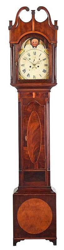 Appraisal: American Federal Inlaid Mahogany Case Clock New York or New