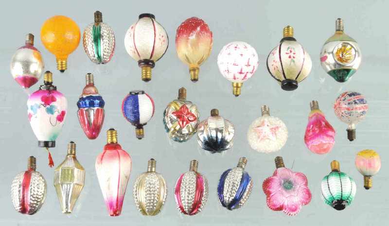 Appraisal: Lot of Figural Christmas Light Bulbs Condition Excellent Size Largest