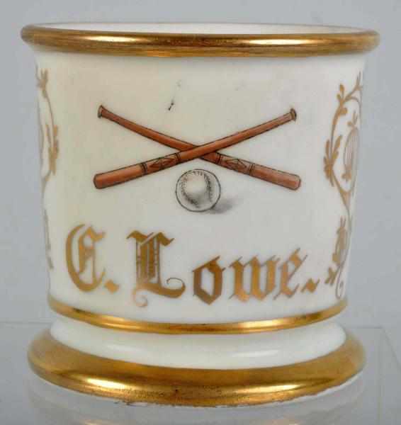 Appraisal: Baseball Shaving Mug Description Shows two crossed bats and a