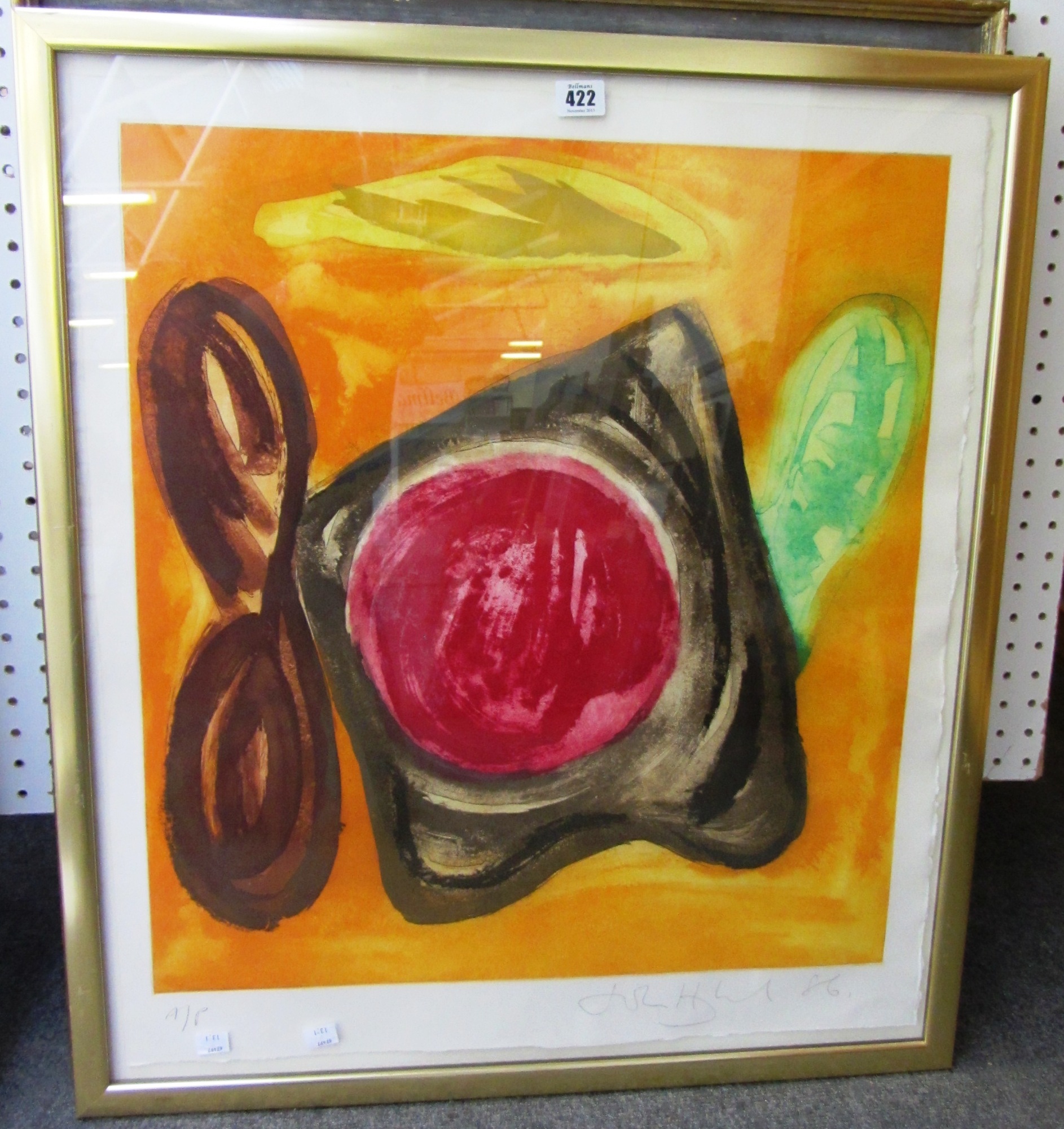 Appraisal: John Hoyland - Untitled colour etching with aquatint signed inscribed