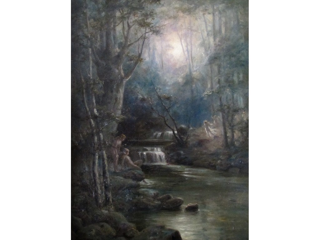 Appraisal: J MAYBANK TH TH CENTURY THE FAIRY POOL Oil on