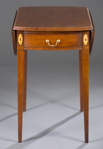 Appraisal: Hepplewhite Style Pembroke Table Mahogany manufactured by Hickory Chair and