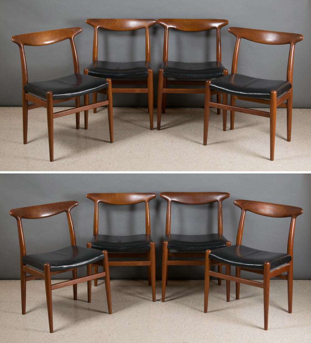 Appraisal: SET OF EIGHT DANISH MID-CENTURY MODERN 'W ' DINING CHAIRS