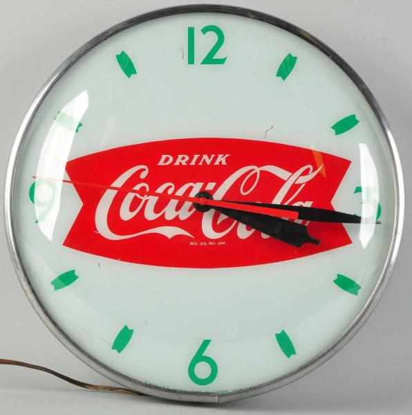 Appraisal: Coca-Cola Electric Light-Up Clock s Four or five small scratches