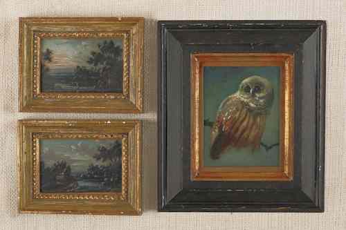 Appraisal: Paul Longnecker American - oil on board of an owl