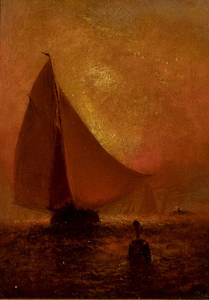 Appraisal: Charles Henry Gifford Sailboat at Sunset CHARLES HENRY GIFFORD -