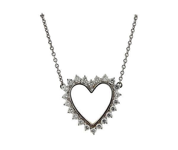 Appraisal: K Gold ctw Diamond Heart Pendant Necklace METAL K Gold