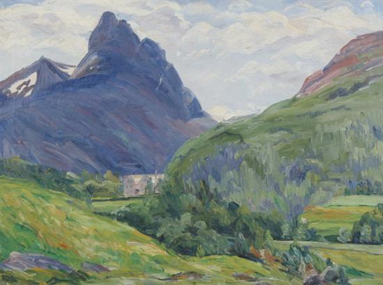 Appraisal: MARY CABLE BUTLER American - COUNTRY ESTATE IN THE MOUNTAINS