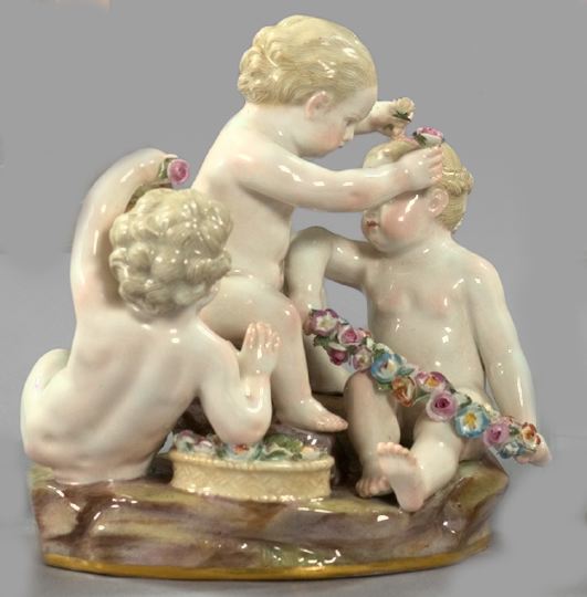 Appraisal: Meissen Porcelain Group fourth quarter th century depicting a pair