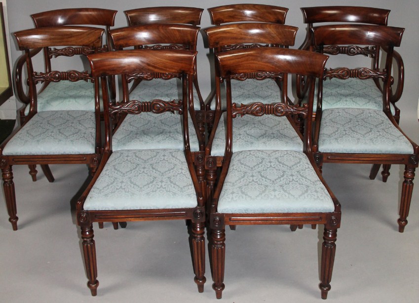 Appraisal: A Harlequin set of ten mid thC mahogany bar back