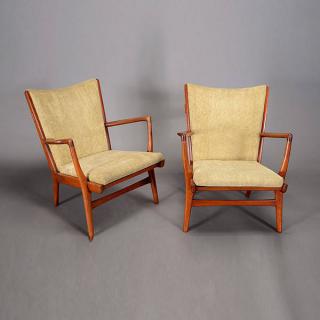 Appraisal: Pair Hans Wegner Leather AP Chairs Pair Of Hans Wegner