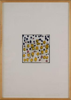 Appraisal: LUCIO POZZI MOTIF Monoprint in colors x in sheet sight