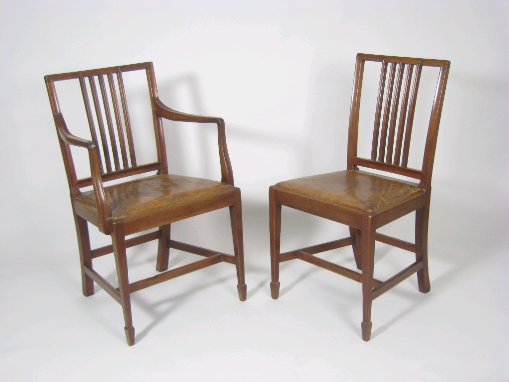 Appraisal: A set of seven early th Century mahogany Dining Chairs