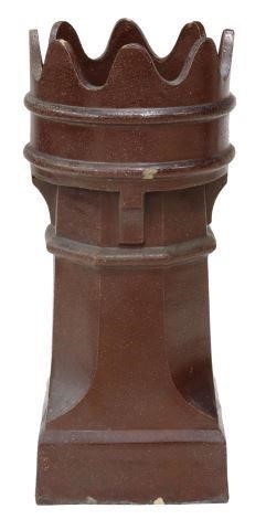 Appraisal: Architectural English late Victorian terracotta chimney pot late th early