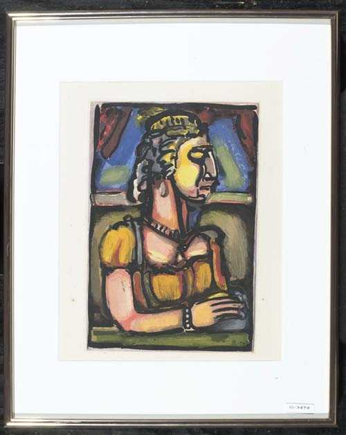 Appraisal: ROUAULT GEORGES From Passion Dame la Huppe Aquatint etching Monogrammed