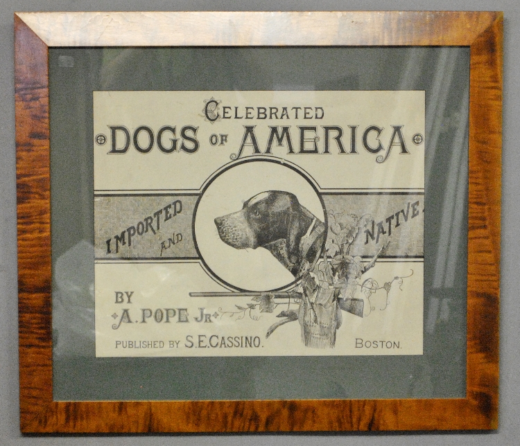 Appraisal: - Maple framed print Celebrated Dogs of America pub S