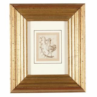 Appraisal: Italian Renaissance Drawing of a Rooster circa pen and brown