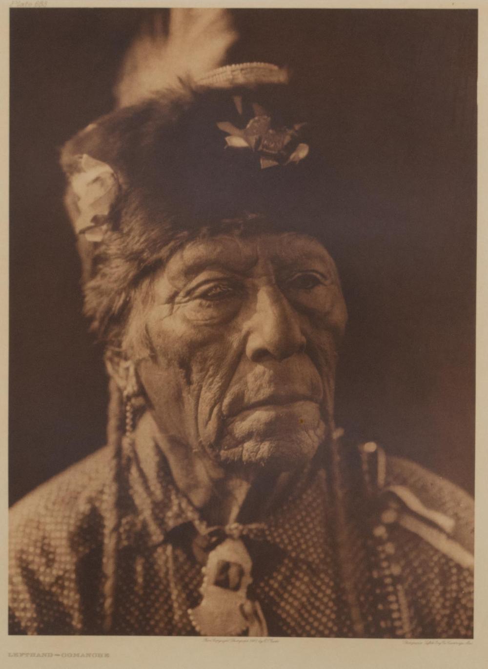 Appraisal: EDWARD CURTIS Washington - photogravure Lefthand - Comanche portrait of