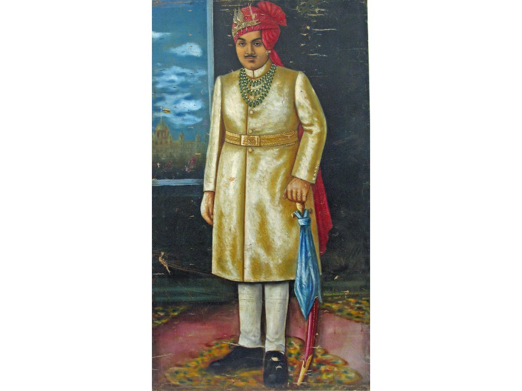 Appraisal: Indian School A portrait of a native servant wearing a