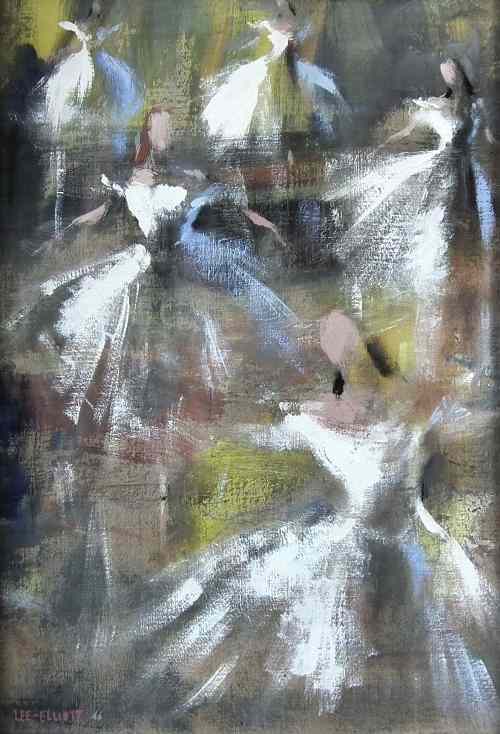 Appraisal: Theyre Lee-Elliott - - Gouache drawing - Five ballet dancers