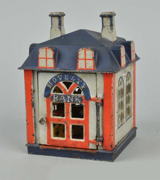 Appraisal: Novelty Bank J E Stevens Co Pat Excellent paint Working