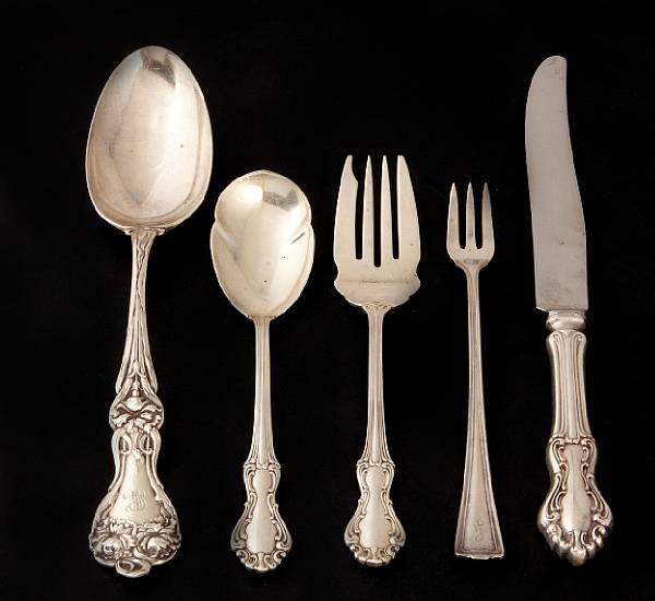 Appraisal: A National silver flatware set Princess Elizabeth pieces together with