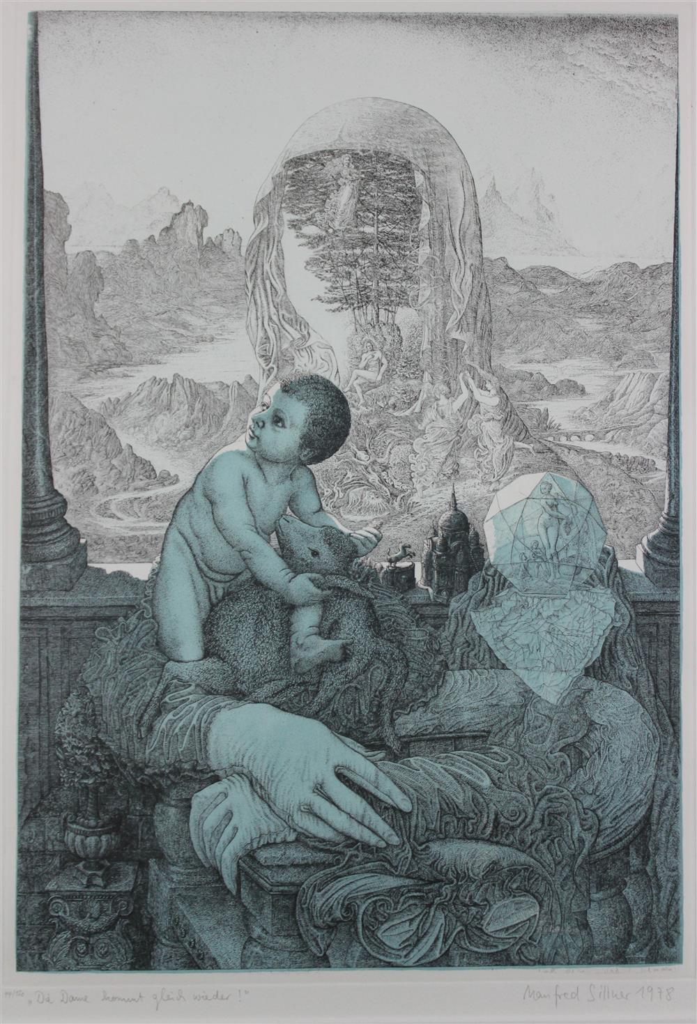 Appraisal: MANFRED SILLNER GERMAN b DIE DAME KOMMANT GLEICH WIEDER Etching