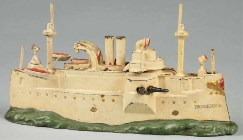 Appraisal: Cast Iron Battleship Still Bank Description Manufactured by J E