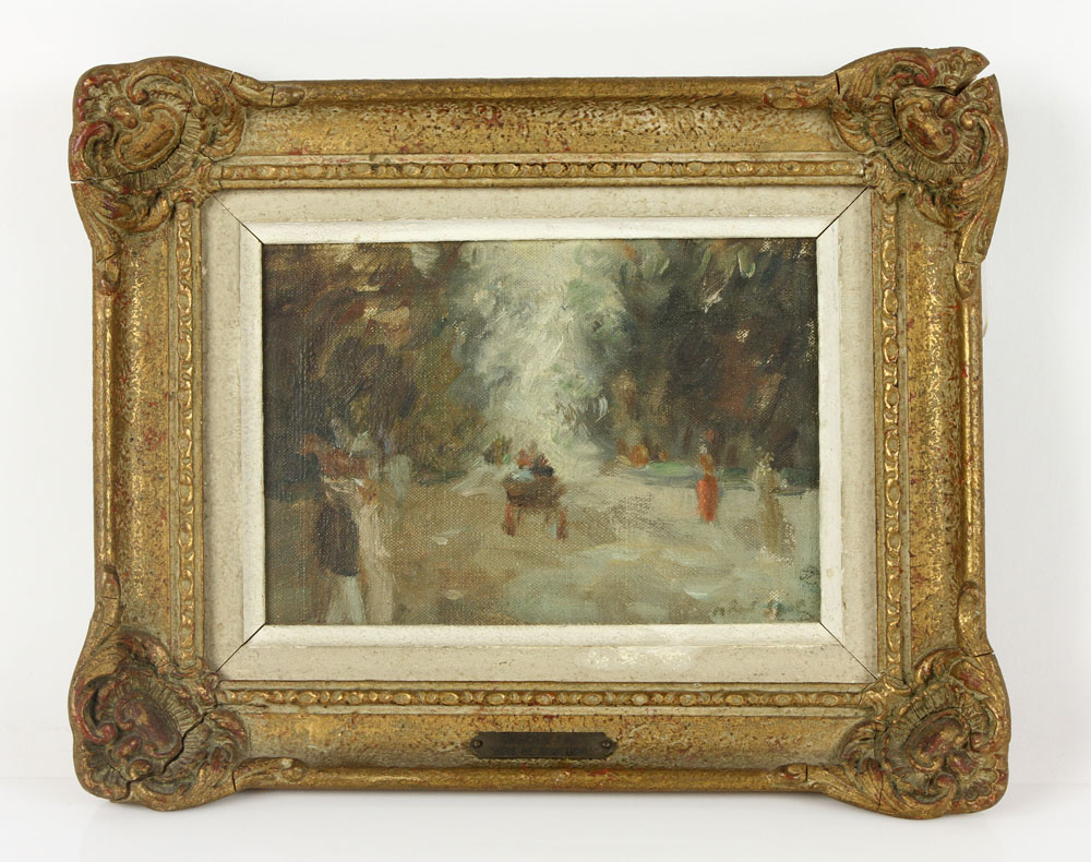 Appraisal: - Spat Impressionist Park Scene O B Gabriel Spat American