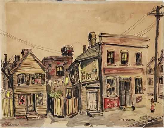 Appraisal: Anna Karesh South Carolina th century BEAUFAIN STREET CHARLESTON watercolor