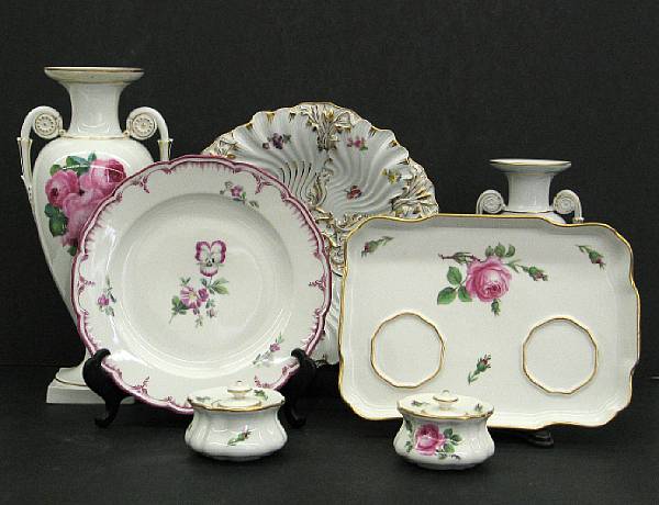 Appraisal: An assembled group of Meissen porcelain mid th century Comprising