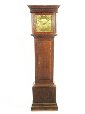 Appraisal: An oak longcase clock the hour movement striking on a