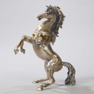 Appraisal: Modern Italian Sterling Silver-mounted Figure of a Stallion weighted marked