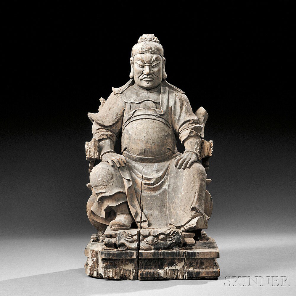 Appraisal: Wood Carving of an Official China late Ming dynasty seated