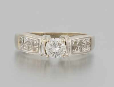 Appraisal: A Ladies' Diamond Engagement Ring k white gold ring set