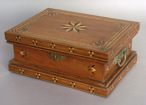 Appraisal: Parquetry dresser box late th c h w